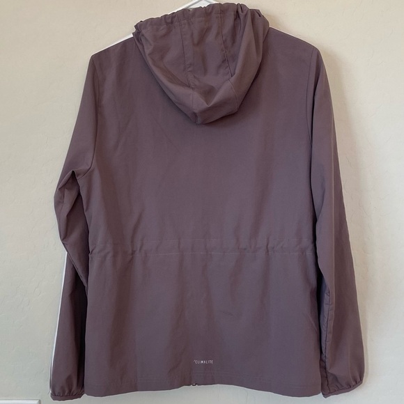 Adidas lavender zipped climalite jacket sz Small Cinched Drawstring Waist - Picture 4 of 12